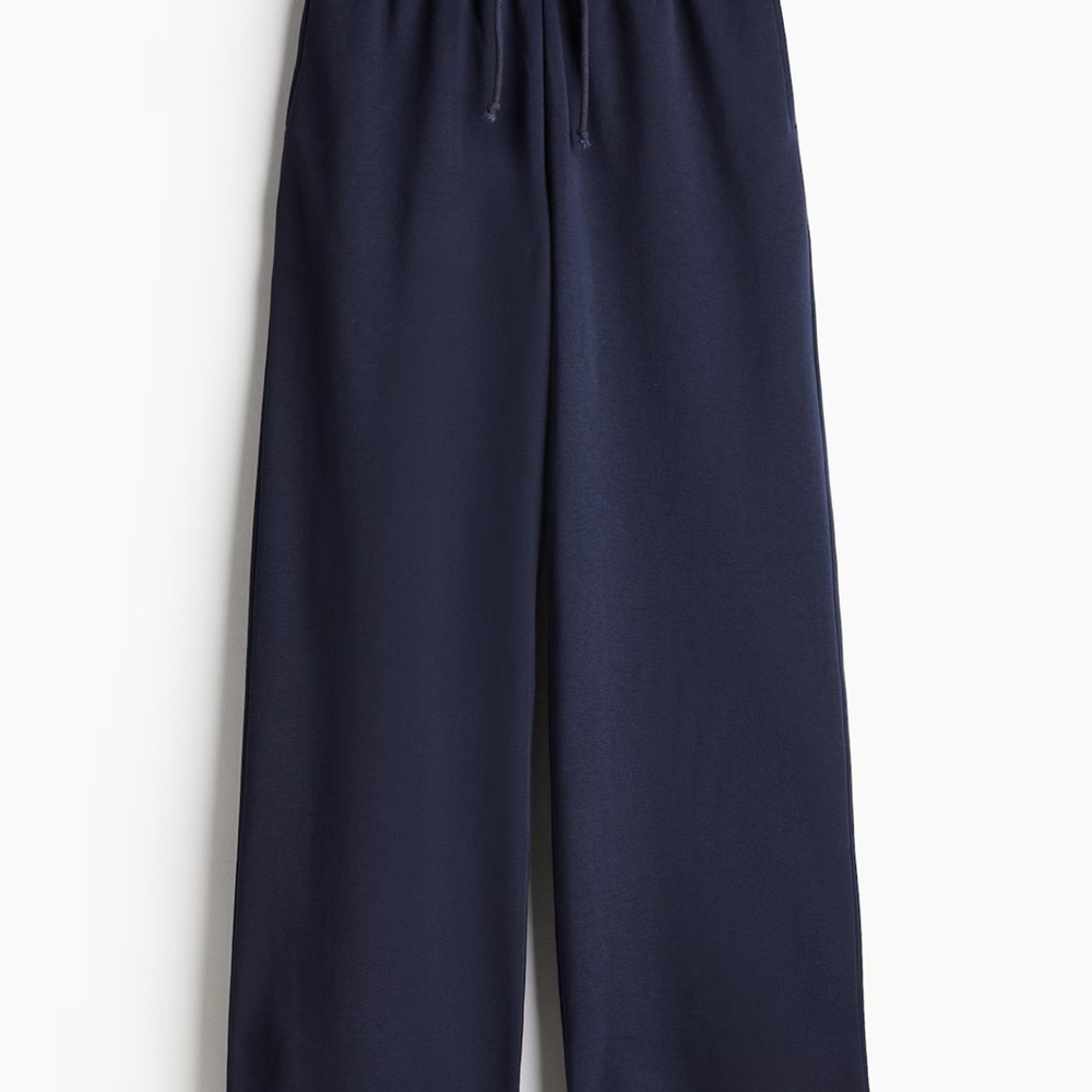 Garage inspired Navy Blue Wide-Leg Pants